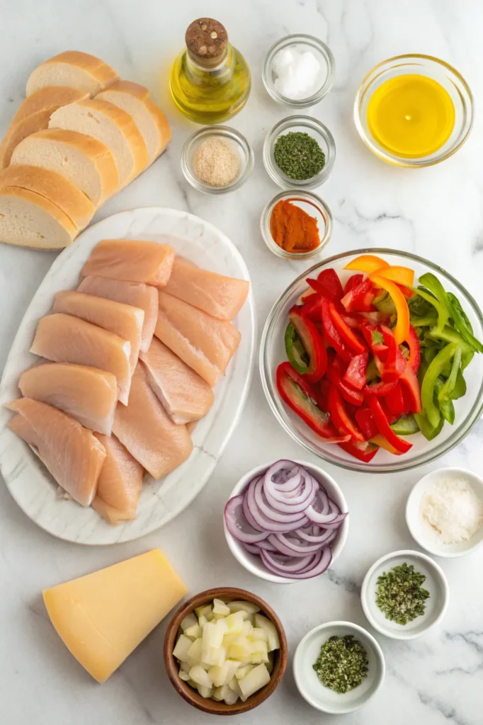 ingredient chicken-philly- cheesesteak- recipe