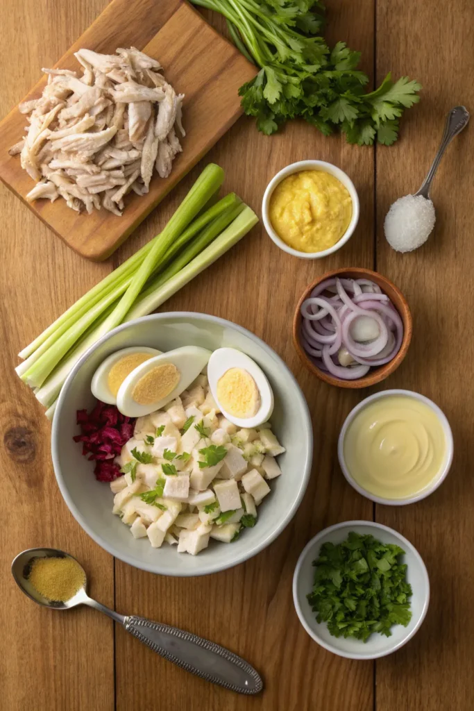 ingredient chicken salad recipe with eggs