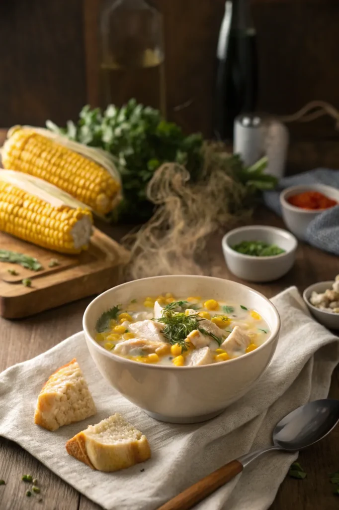 easy chicken corn soup recipe