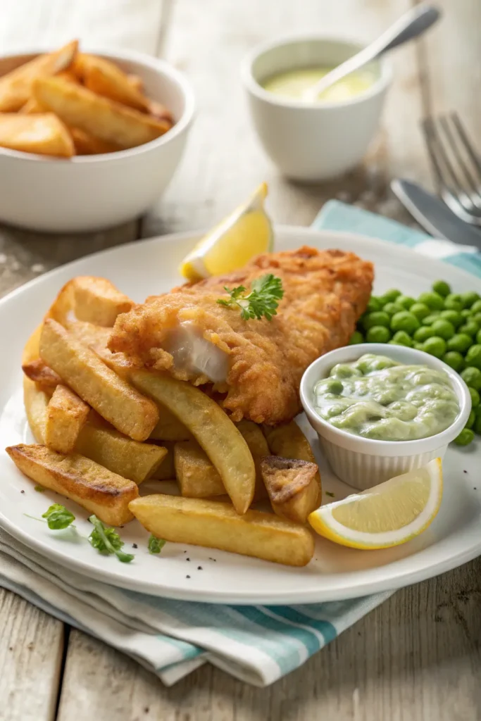 serving fish and chips recipe